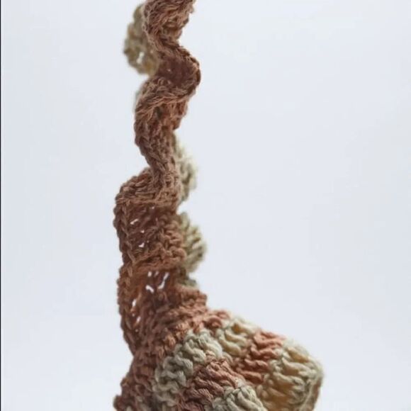 ZARA RUFFLED CROCHET SHOPPER HANDBAG - Picture 10 of 10